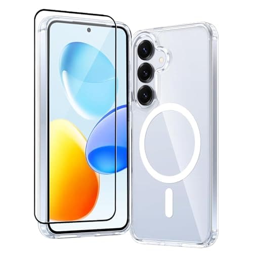 ShieldTech® Back Cover Case + Screen Protector for Samsung Galaxy S24 FE 5G | Mag-Safe Compatible | Transparent Back Cover Case for Samsung Galaxy S 24 FE 5G / S24FE 5G | TPU Transparent Case Cover