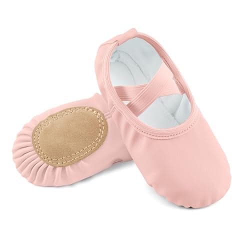EQSJIU Girls Ballet Shoes Boys Ballet Pink Heel to Toe 72.83 Inch Ballet Shoes for Girls 5-6 Years