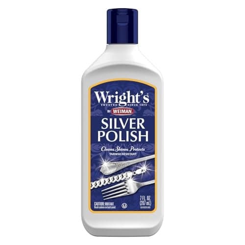 Wrights Silver Cleaner and Polish 7 Ounce Ammonia Free Use on Silver Jewelry Antique Silver Gold Brass Copper and Aluminum