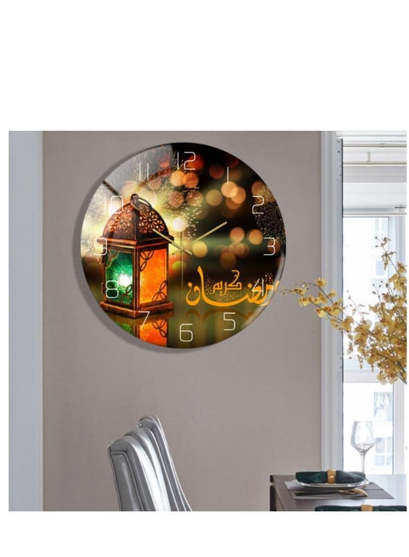 Acrylic Surah Al Ikhlas Wall Clock Calligraphy Ramadan Decor Luxury For Home 30cm