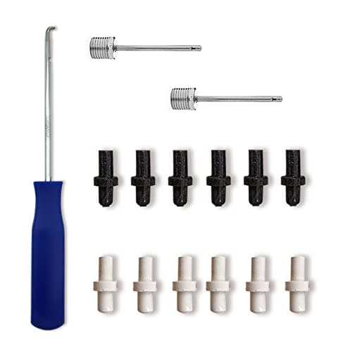 MINDCOLLISION Basketball Valve Replacement Valve, Sports Ball Leak Repair Kit, Sports Ball Doctor, White and Black Valve, Suitable for Basketball, Football, Volleyball,Package 2