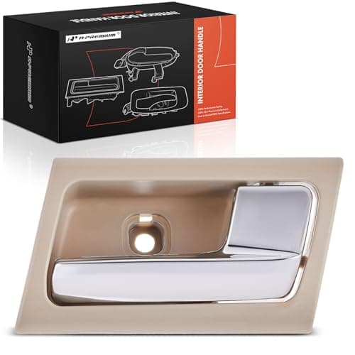 A-Premium Front or Rear Passenger Side Interior Door Handle Compatible with Ford Crown Victoria & Mercury Grand Marquis, 2006-2011, Beige Housing with Chrome Lever, Replace# 6W3Z5421818AA