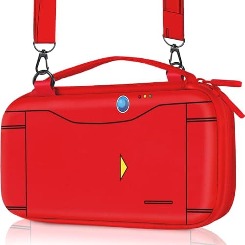 Gurgitat Carrying Case for Nintendo Switch Lite Travel Carry Cases Hard Shell Protective Cover Red Cute Girls Boys Accessories Storage Protector Pouch Bag for Nintendo Switch Lite 2019