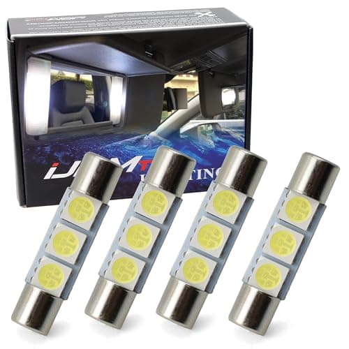 iJDMTOY 3-SMD 29mm 6614F Replacement Bulbs For Car Sun Visor Vanity Mirror Lights, Xenon White