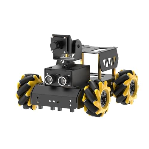 HIWONDER Raspberry Pi 5 AI Vision Robot Car Kit Mecanum Wheels 2DOF HD Camera Python Programming Open Source DIY Robot Kit for Teens Without Raspberry Pi 5 Board