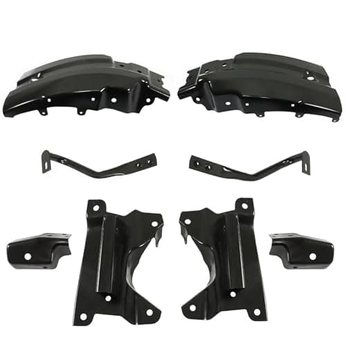 Silscvtt Front Bumper Brace Bracket Black 8PCS Replacement for Chevy Silverado 1500 20072013 Replacement for GM1066180 GM1067180 GM1066179 GM1067179 GM1042107 GM1043107 GM1004148 GM1005148