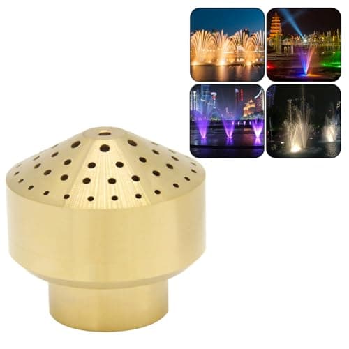 Hooshing Brass Fountain Nozzle Water Spray 3/4" DN20 Pond Column Sprinkle Head for Garden Pond Amusement Park