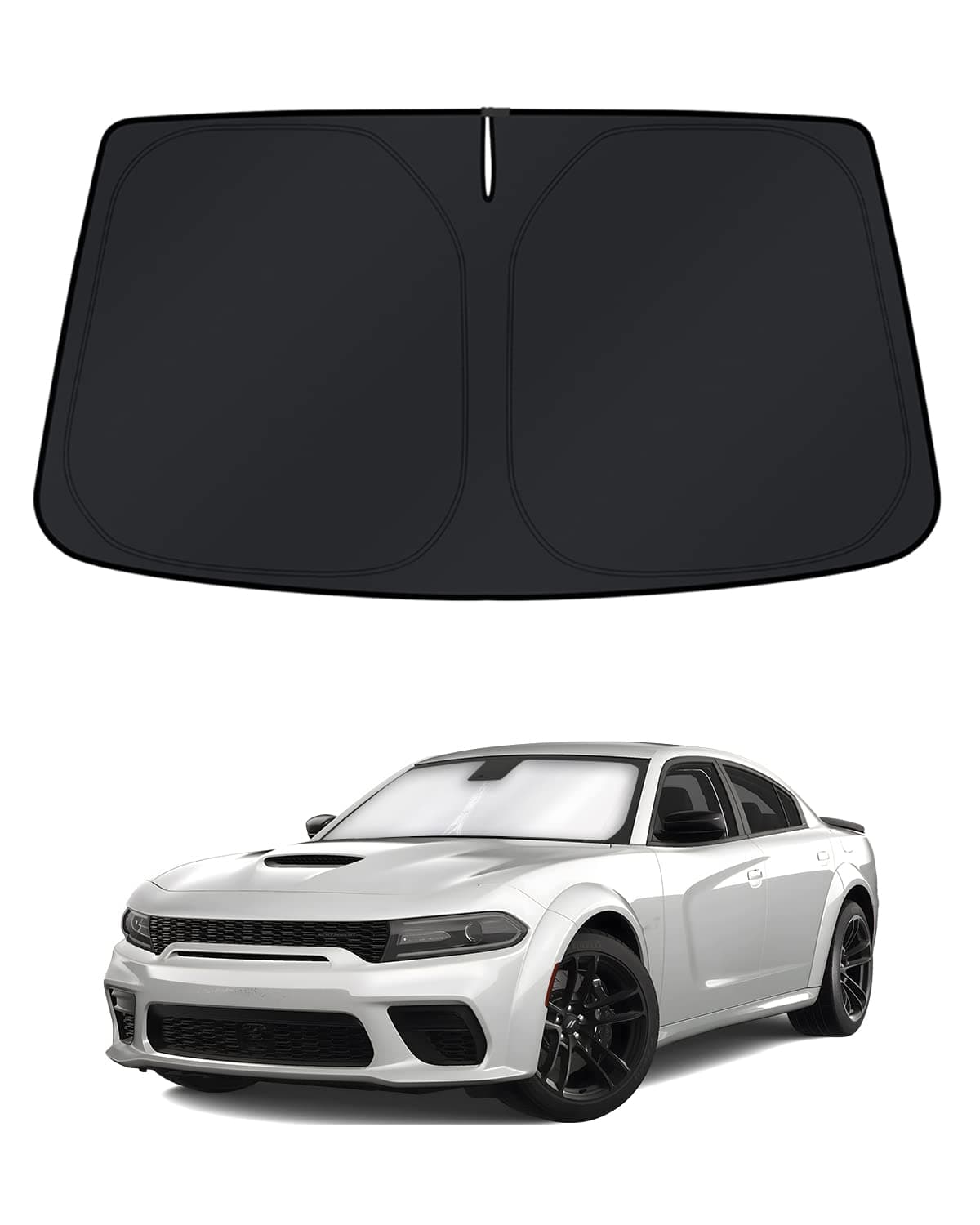 KUST Windshield Sun Shade for Dodge Charger Accessories 20112023 Window Shade Sun Visor Cover Foldable Blocks UV Rays Keep Your Car Cooler