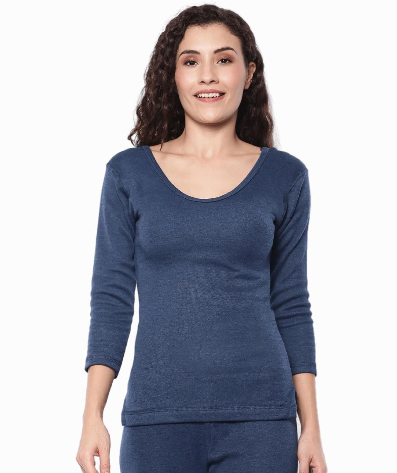 Dollar Women's Regular Thermal Top (MWLF-01-LDS-PO1-RN- Blue XXL)