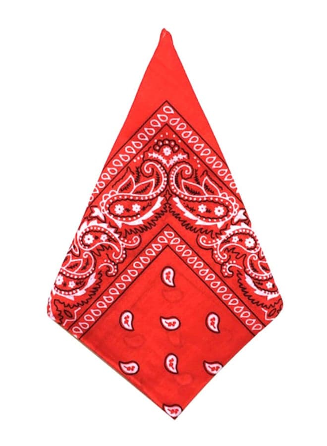 Vintage Printed Headscarf Red/White/Black