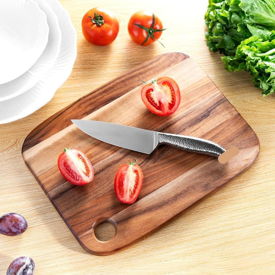 Carpentray Wood Cutting Boards for Kitchen Acacia Wooden Cutting Boards Thick Cutting Board Wood Serving Boards with Hang Hole for Meat or Vegetables