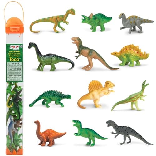 Safari Ltd Sue Friends Dinosaurs TOOB Trex Iguanodon Triceratops Ankylosaurus Stegosaurus Spinosaurus Apatosaurus Educational Toy Figures For Boys Girls Kids Ages 3