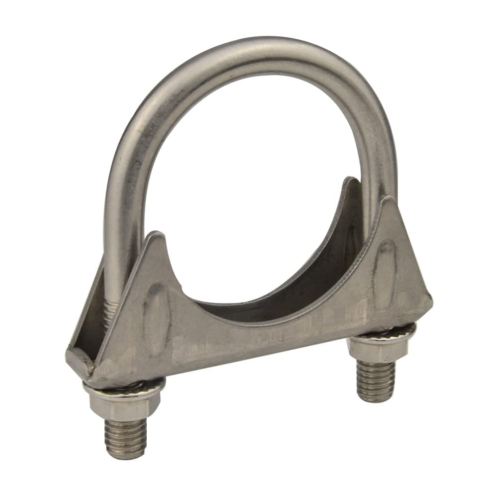 Heavy Duty 2125 2 18 InchExhaust Tail Pipe Stainless Steel Saddle Style UBolt Muffer Clamps