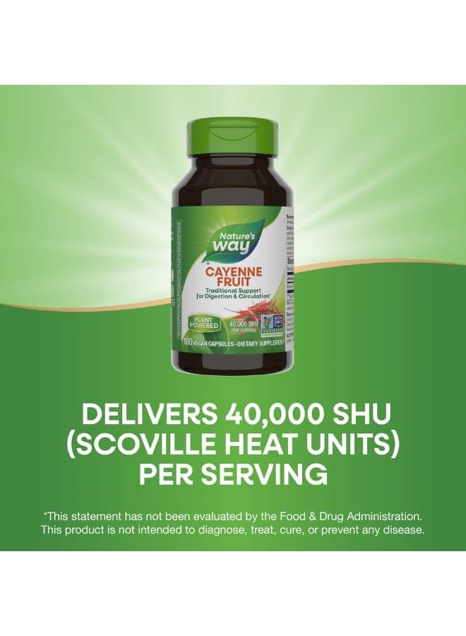 Cayenne Fruit 100 Vegan Capsules Packaging May Vary