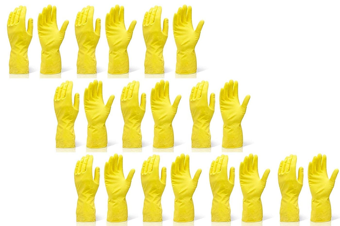 Fortane Reusable Rubber Cleaning Gloves Set | Hand Gloves Free Size for Washing, Cleaning Kitchen, Gardening (Small Size) (Color May Vary) - Pair of (10)
