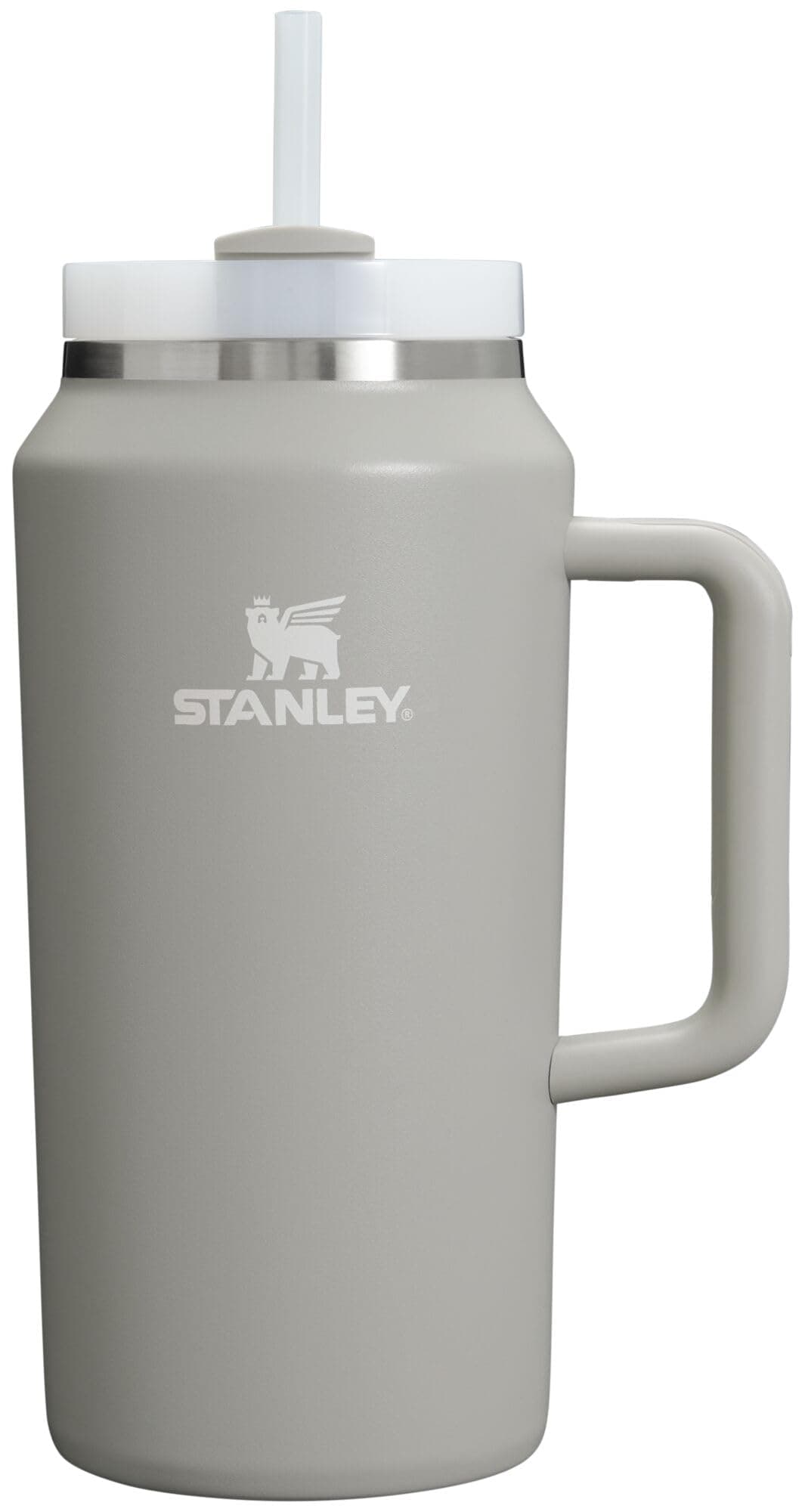 Stanley Quencher H2.0 Tumbler with Handle & Straw 64 oz | Twist On 3-Way Lid | Insulated Stainless Steel Cup for Travel & Sports | BPA-Free | Ash
