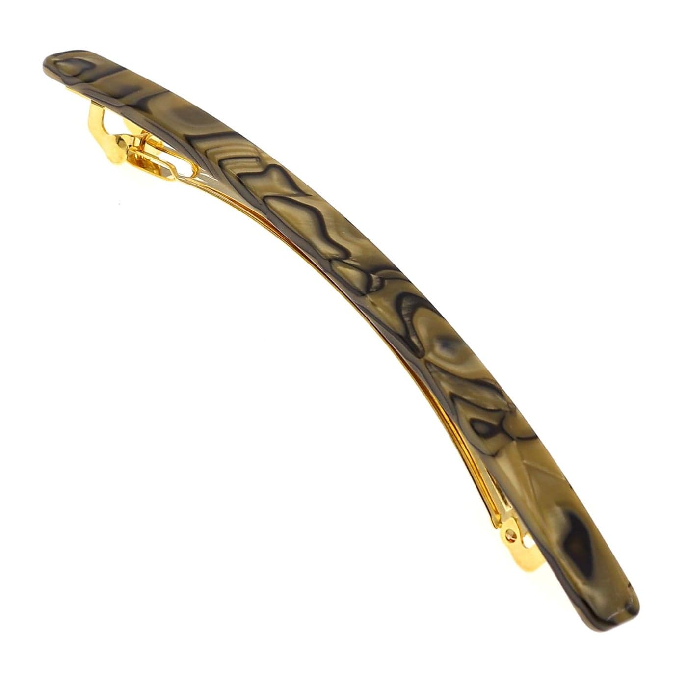 Camila Paris CP2979 French Hair Barrette Large Handmade Copper Long Skinny Strong Hold Grip Hair Clips for Women Thin Automatic No Slip and Durable Styling Girls Hair Accessories Made in France