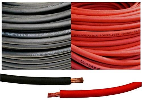 4 Gauge 4 AWG 5 Feet Black + 5 Feet Red Welding Battery Pure Copper Flexible Cable Wire - Car, Inverter, RV, Solar