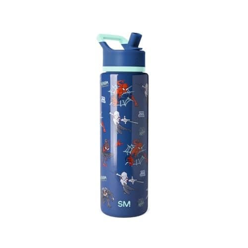 Simple Modern Summit Water Bottle with Straw Lid | Marvel 30oz Leak Proof Stainless Steel Insulated Cup | Gifts for Her Him | Spiderman Mashup