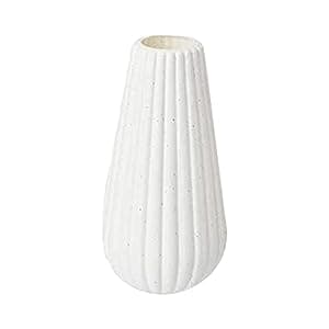 bvslf Flower Vase for Home Office Decor, Decorative Vase for Home Decor Center Table Bedroom Living Room & Office Decoration, Flower Holder, Set of 1, White Plastic Vase