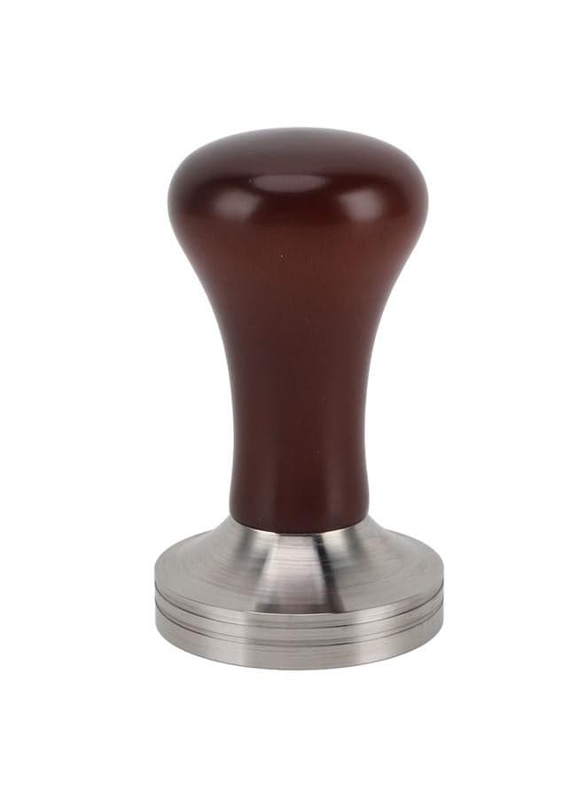 Coffee Tamper with Wooden Handle Easy To Operate Outstanding Extraction Coffee Tamper Hand Press for Coffee Machines Red Brown 51mm
