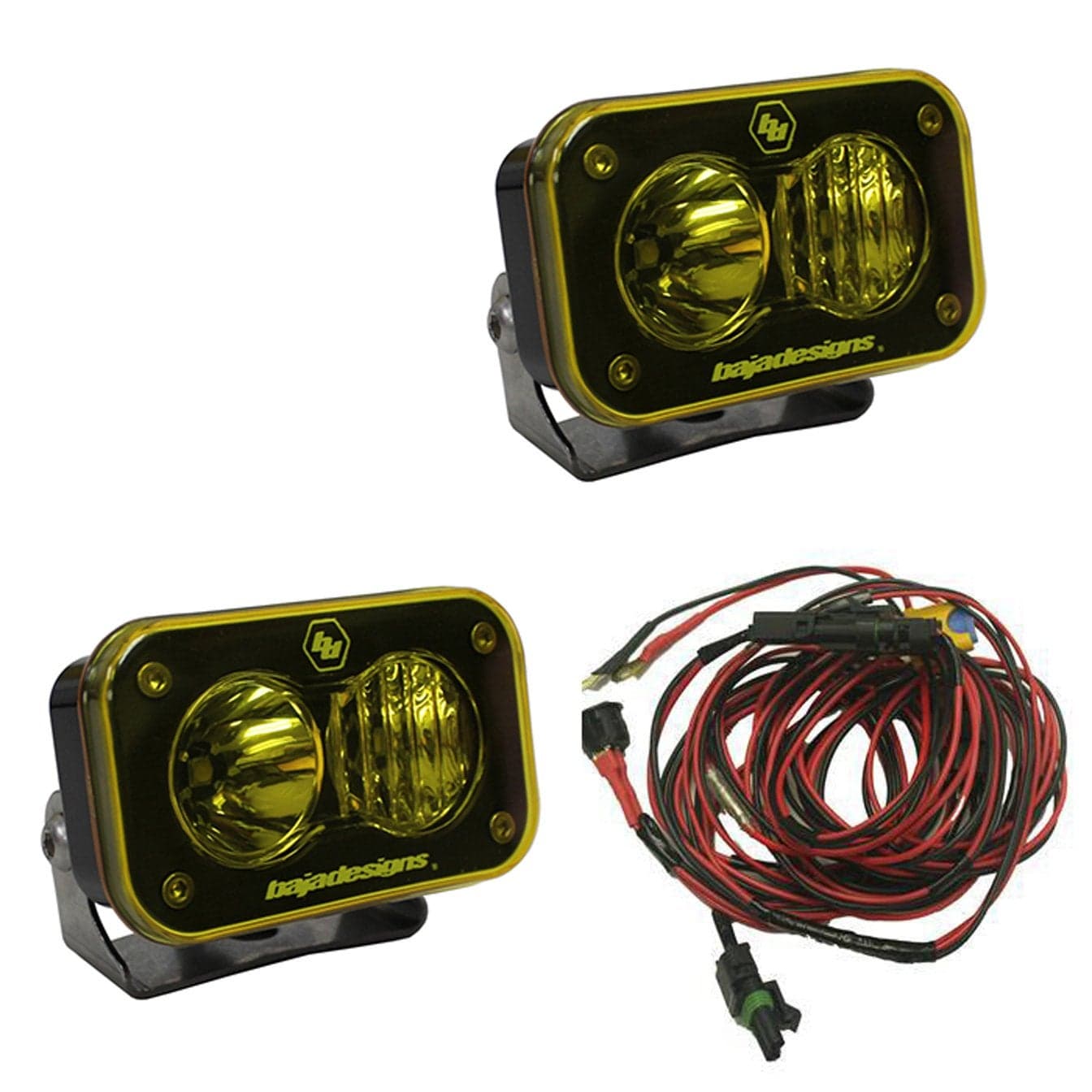 Baja Designs 487813 S2 Pro Amber DrivingCombo LED Light Bar Pair