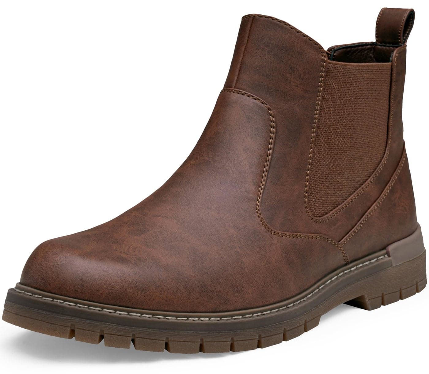 Jousen Mens Boots Retro Chelsea Boots Mens Casual Slip On Boots for Men(AMY8121A brown 10)