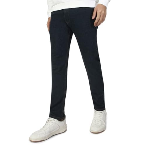 Urbano Fashion Men's Dark Grey Slim Fit Washed Jeans Stretchable (eps-dgrey-32)