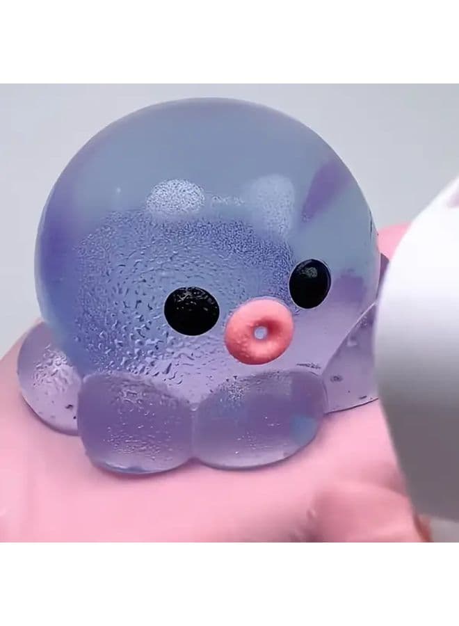 Transparent Color Pouting Squid Bubble Popping Slow Rebound Squeeze Toy Party Favor