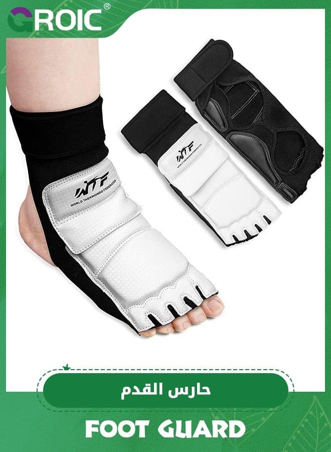 Taekwondo Foot Protector Gear, Ankle Brace Support Pad Feet Guard for MMA UFC Martial Arts Fight Training Sparring Kung Fu Kickboxing,Tae Kwon Do Feet Protective TKD Foot Gear for Men Women Kids — XL