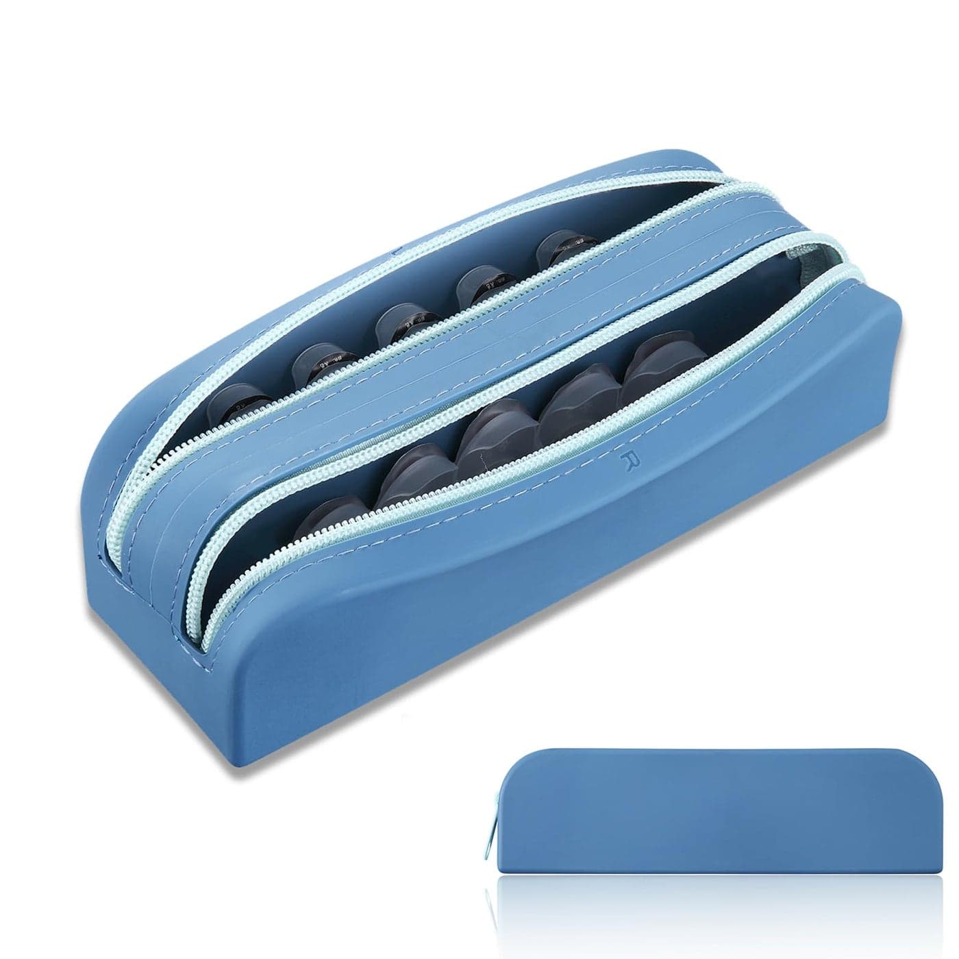 AITIME Portable Daily Contact Lens Organizer Disposable Dispenser Travel Color Storage Case Kit With Labeled R L Blue