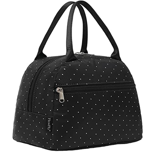 FlowFly Insulated Lunch Cooler Bag Tote Bag Organizer for WomenMen Dot