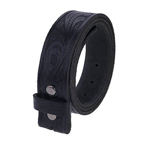 Gelante Genuine Full Grain Leather Belt Strap without Belt Buckle 30-G2020-BK-M