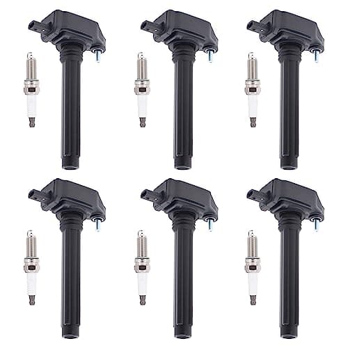 NewYall Ignition Coil and Spark Plugs for Dodge Avenger Challenger Charger Durango Grand Caravan Journey Ram 1500 CV ProMaster Jeep Cherokee Wrangler Chrysler 200 300 Town & Country 3.6 V6