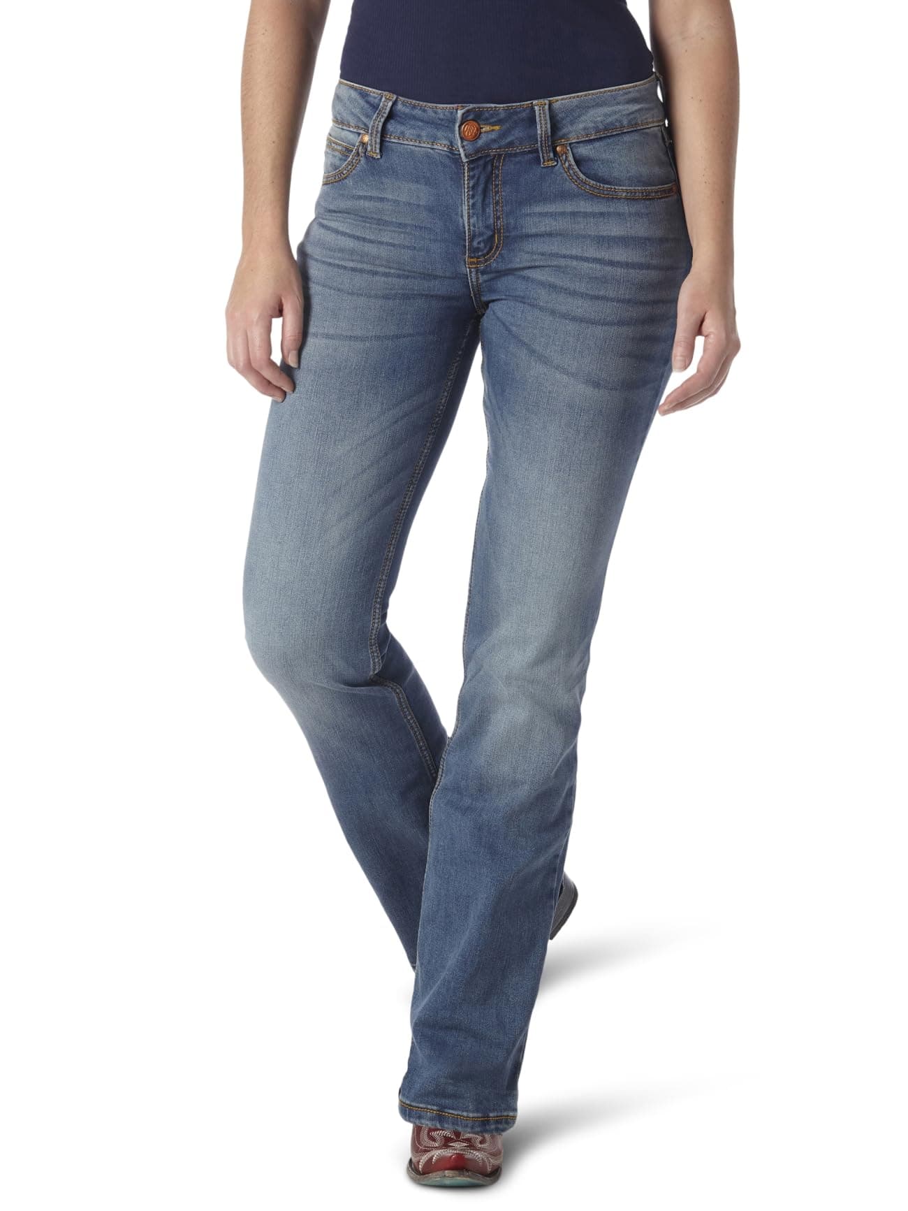 WranglerwomensRetro Mae Mid Rise Stretch Boot Cut Jean