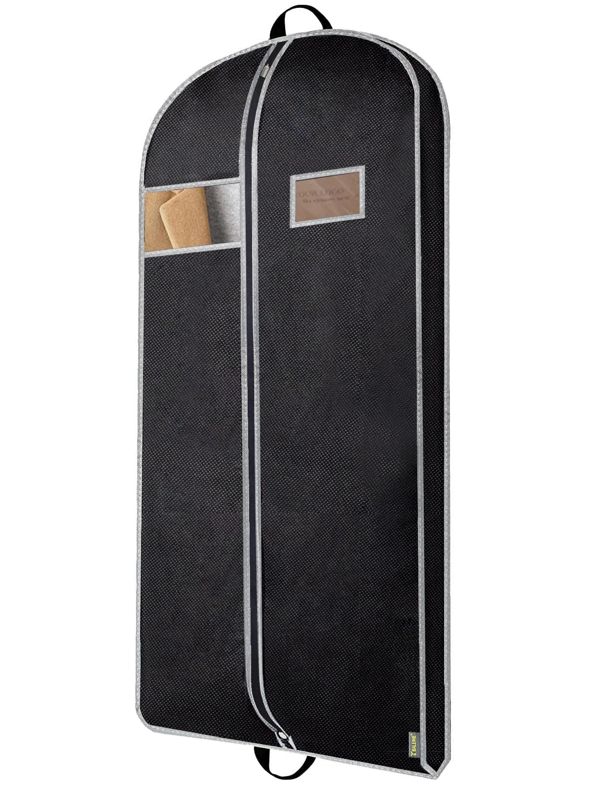 BALEINE 1PK Heavy Duty Garment Bag with Shoe Storage Travel Bag for Dresses, Suit, Coats Travel Essential (60", Black)