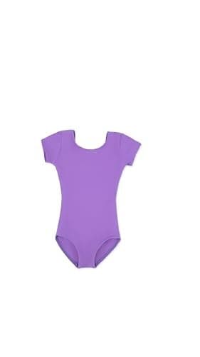 Capezio Short Sleeve Leotard - Girls, Vibrant Violet, Medium