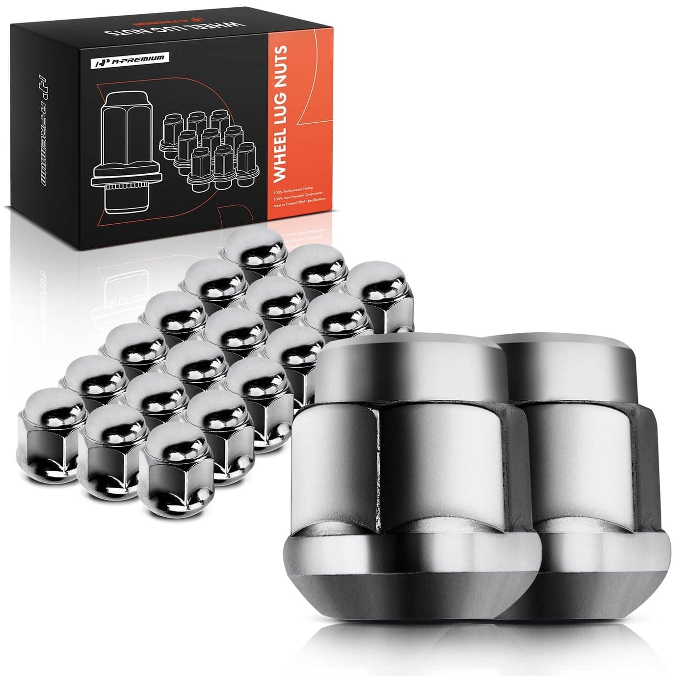 APremium M12150 Wheel Lug Nuts Compatible with Honda CRV Civic Accord Fit Insight Prelude S2000 Wagovan Acura MDX TLX ILX TL Front and Rear 20PC Set