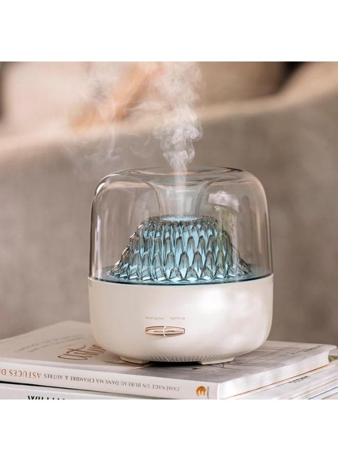 Essential Oil Diffuser,Portable Humidifier with Cool Mist, 7 Colors Night Light, and Auto Shut-Off,Perfect for Home, Office, and Yoga (White)