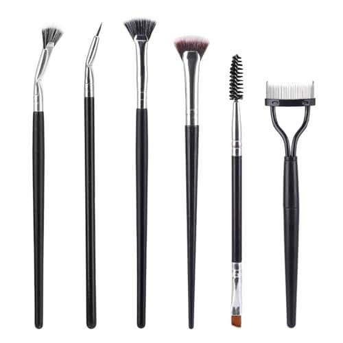 6 Pack Eyelash Eyebrow Combs Dualended Spoolie Mascara Brush and Lash Separator Tool for Eyelash Extensions