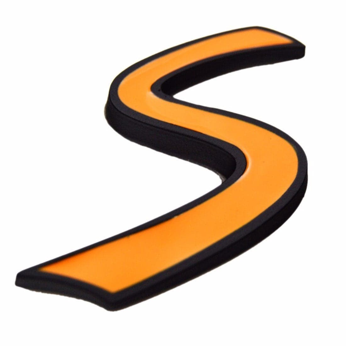 Blackoutline Orange S S Metal Letter Rear Trunk Boot Lid Hatch Tailgate Emblem Badge for MINI Cooper S R53 R55 R56 R57 R59 F56 F55