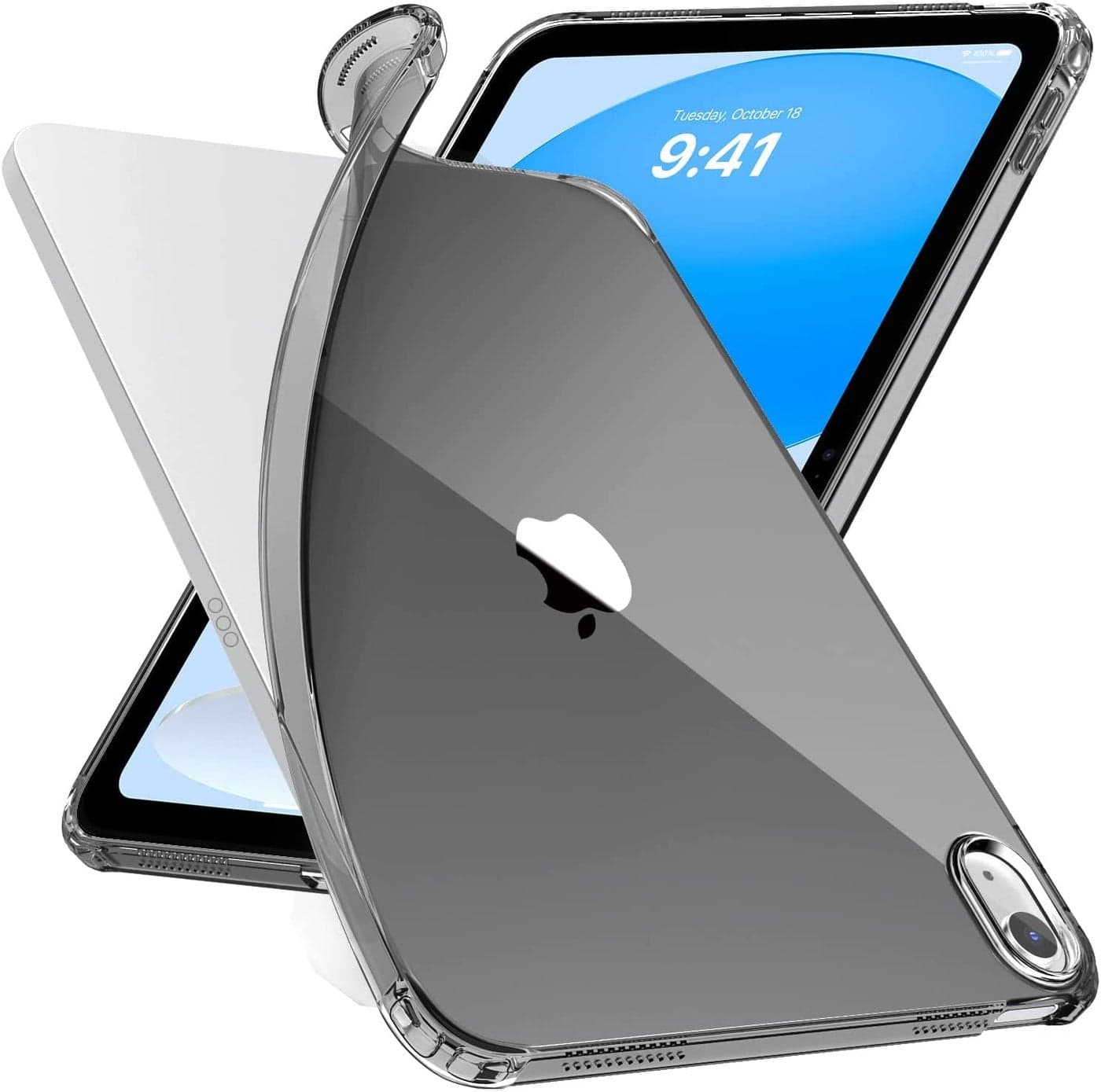 MOCA TPU Back Cover for iPad (A16) 11th Generation 11 Inch 2025 /10th Generation Case 2022, iPad 10.9 Soft Back Case with Shockproof Impact Resistant (Black)