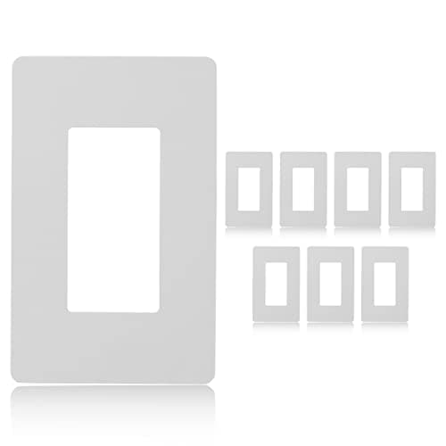 Faith White 1-Gang Screwless Wall Plate (8-pack) | Light Switch Plate or Wall Plate for Electrical Outlet | 1-Gang Wall Plate for Decorator Switches and Receptacles | Heat-Resistant Thermoplastic