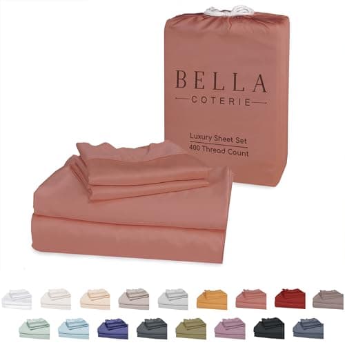 Bella Coterie Luxury Bamboo Viscose King Size Sheet Set 100 Organically Grown Ultra Soft Cooling for Hot Sleepers 18 Deep Pocket Raisin