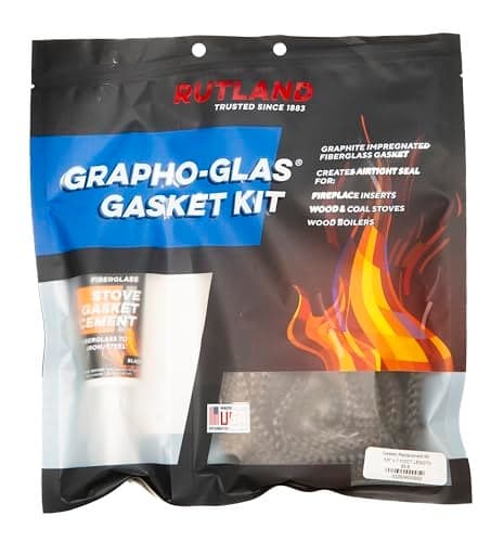 RUTLAND PRODUCTS 95-6 Graphite Impregnated Flat Gasket Kit, 5/8" x 3/16" x 84", Black