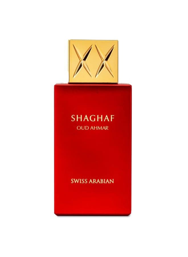 Shaghaf Oud Ahmar Eau de Parfum, 75ml, Premium Quality Perfume, Women and Men's Fragrance, fruity, floral, amber Luxurious Blend Perfumes for Men and Women