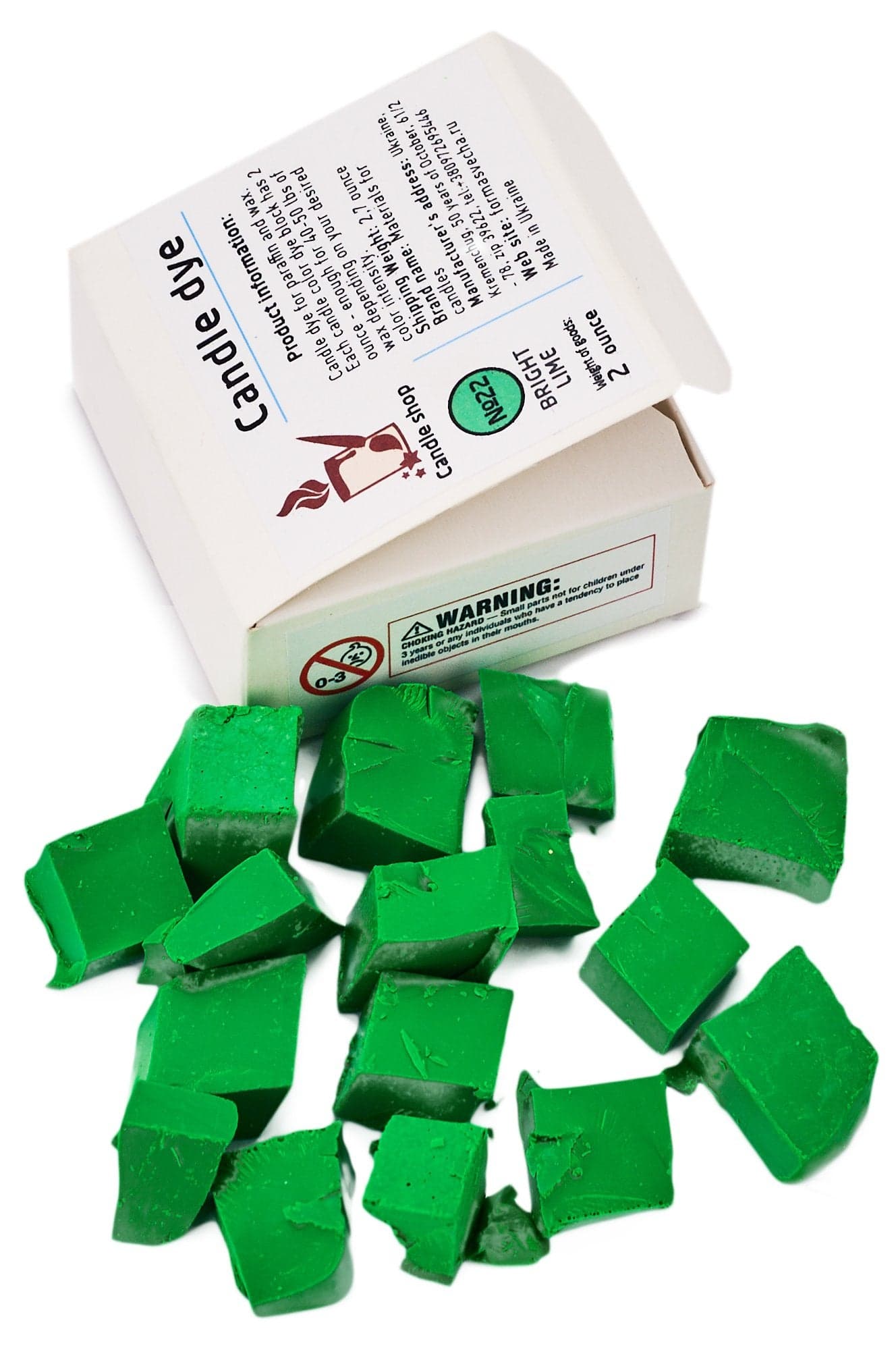 Bright Lime Candle Dye 2oz for Soy Candle Making – Candle Shop Premium Color Dye Blocks for Soy Wax, Beeswax, Paraffin - Candle Wax Dyes