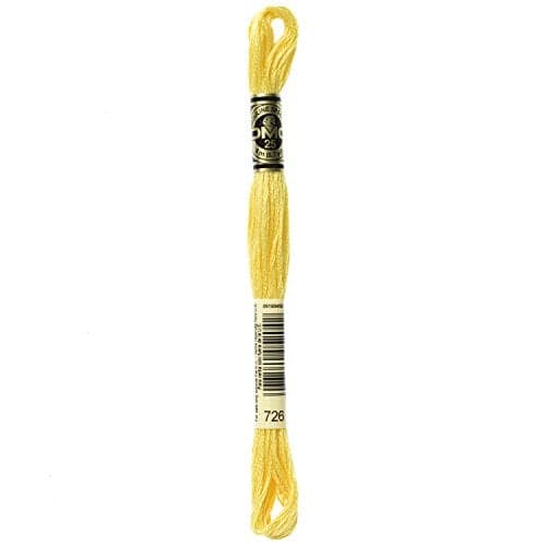 DMC 117-726 Six Strand Embroidery Cotton Floss, Light Topaz, 8.7-Yard