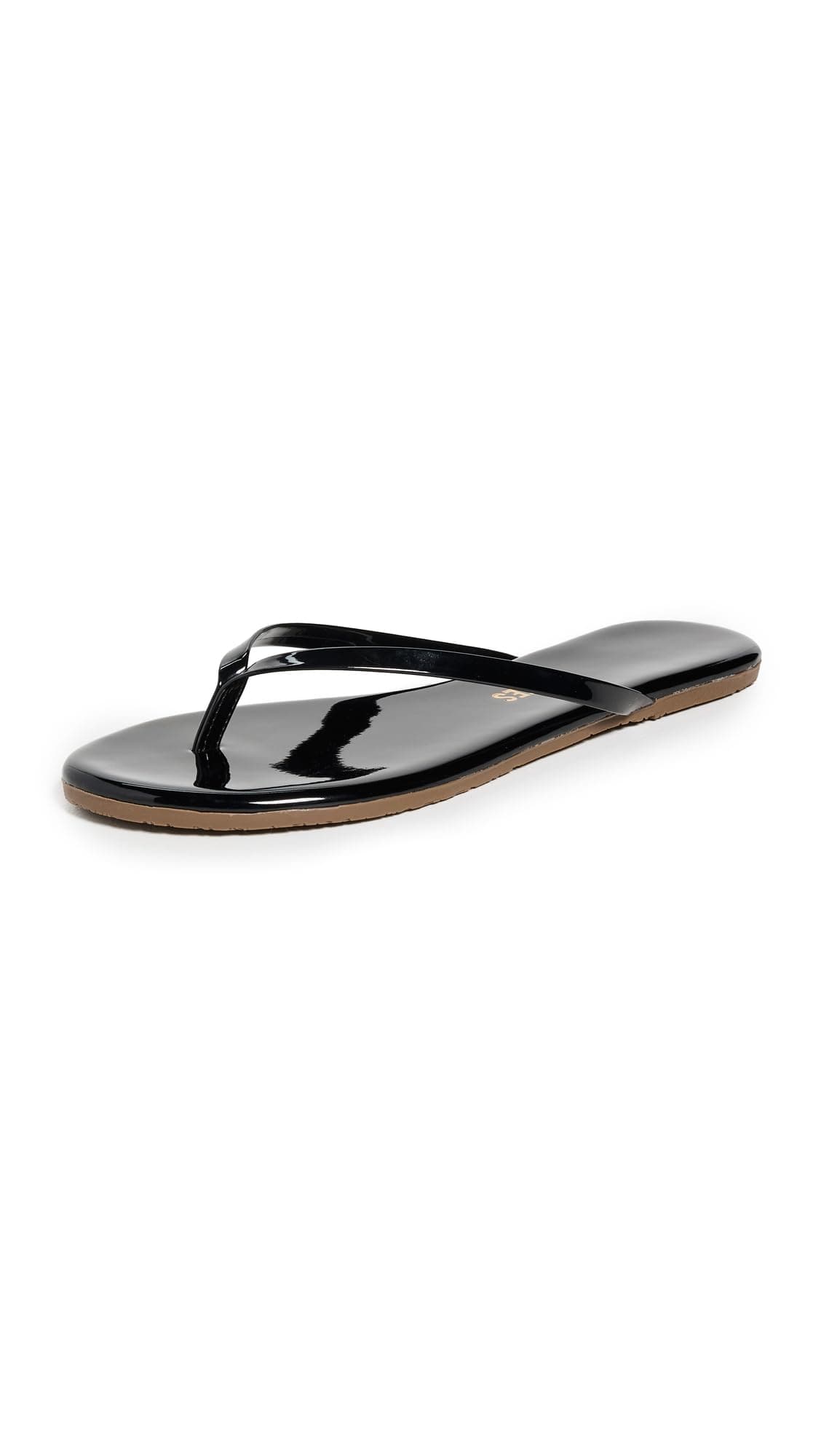 TKEES Women's Glosses Flip Flop, Licorice, 9 M US