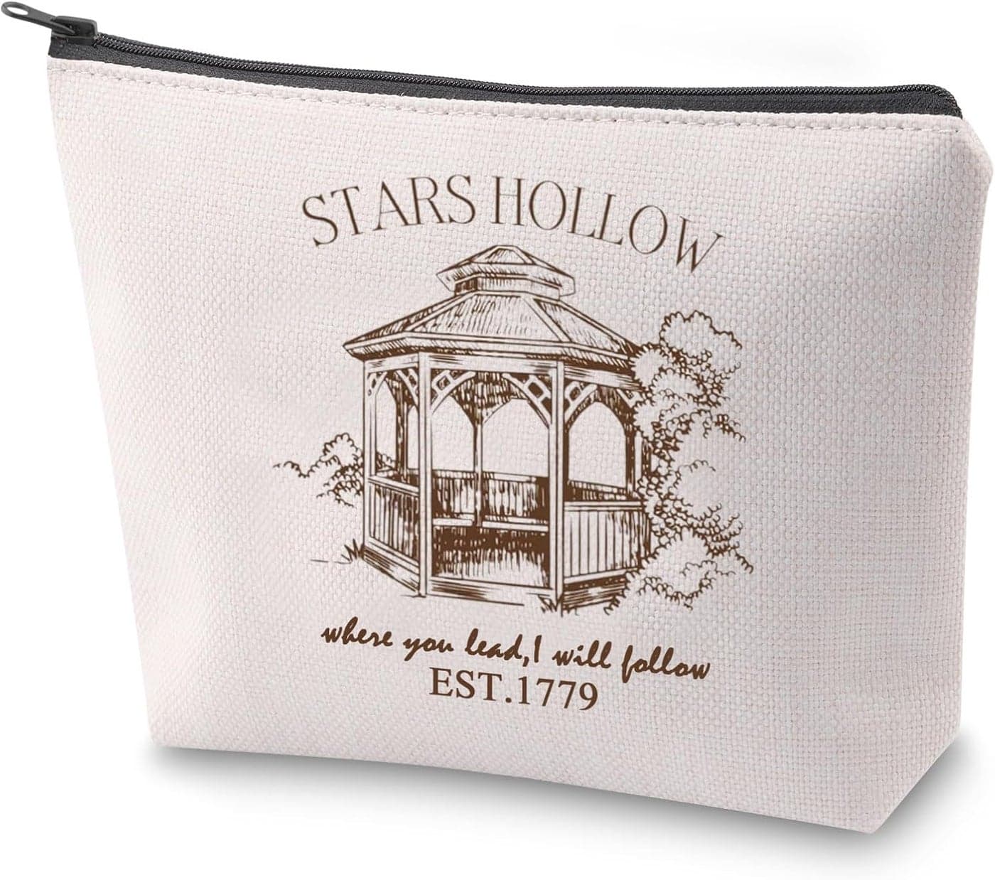 ZJXHPO Stars Hollow Inspired Cosmetic Bag Gazebo Toiletry Bag Gilmore Fans Makeup Bag With Zipper Small Town Gift (Stars Hollow)